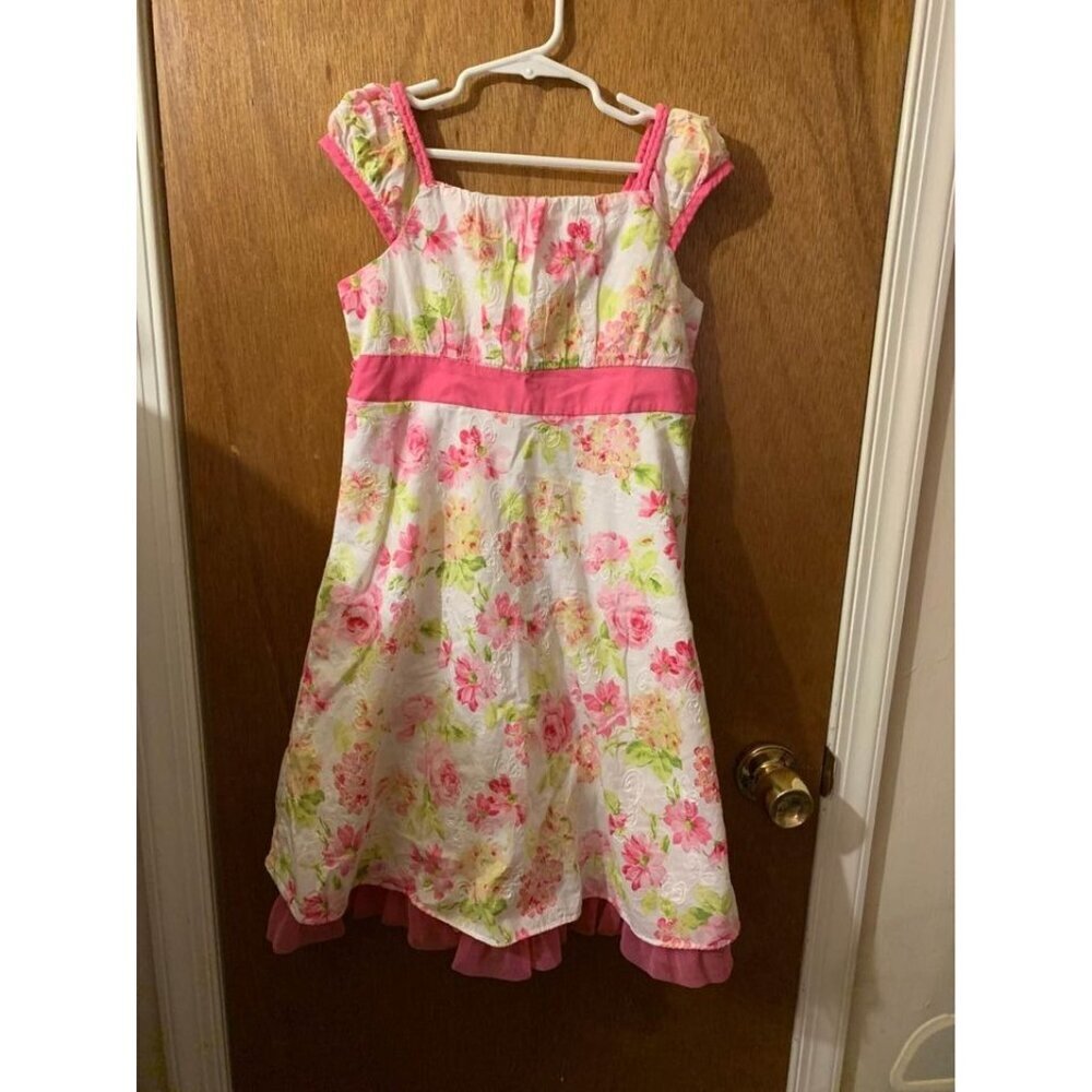 Rare Editions Floral Print Party Dress Size 6 Girls